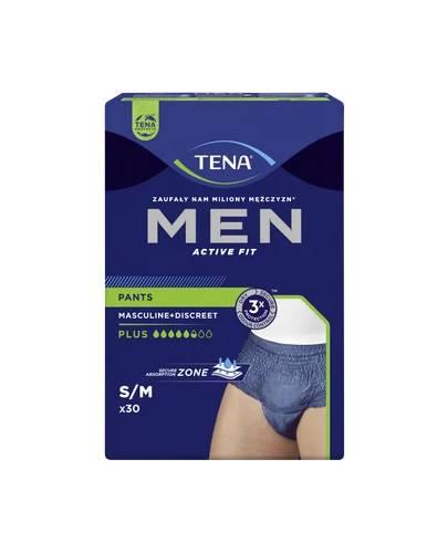 Tena Men Active Fit Pants Plus, Majtki chłonne S/M, 30 sztuk